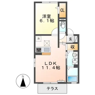 ミラコスタ【1階】の間取り