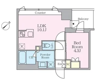 クレストコート旗の台【2階】の間取り