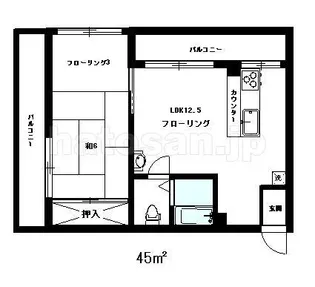 アイヴィ・ビルデンス【5階】の間取り