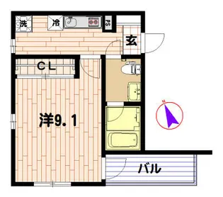 アール・デ・ココ東向島【1階】の間取り