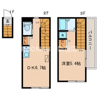 東京都中野区上高田2【アパート】の間取り