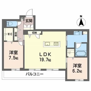 シャーメゾン舞子【2階】の間取り