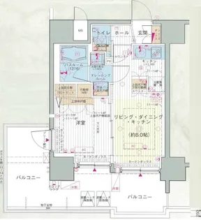 エステムプラザ品川大井町クリスタルヒルズ【13階】の間取り