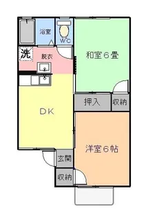 セジュールヴェルドミールA【2階】の間取り
