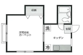 ニチユウサンハイツD棟【1階】の間取り