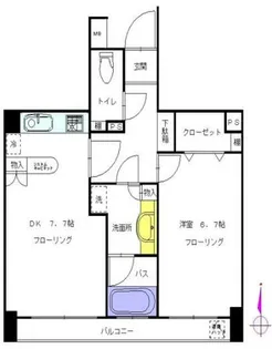 ダイアパレス麻布十番【5階】の間取り