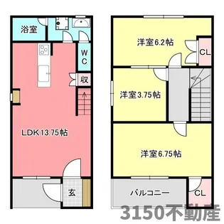 岐阜県岐阜市東鶉6【一戸建】の間取り