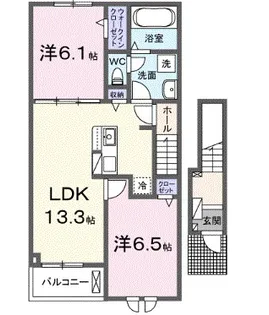 ベルメゾン シャトン II【2階】の間取り