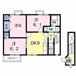ホワイトリバー A【2階】の間取り
