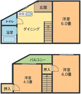 大阪府大阪市淀川区十八条3【一戸建】の間取り