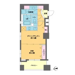 カスタリア高輪台【6階】の間取り