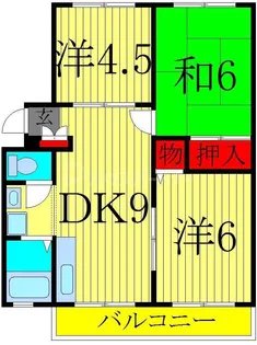 アーバンクロス アオイ 1号棟【3階】の間取り