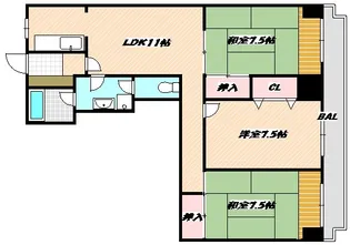 千葉県市川市日之出【マンション】の間取り