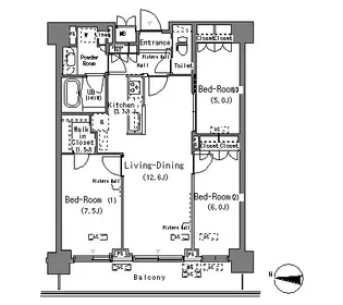 東京都江東区辰巳2【マンション】の間取り