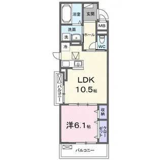 アウラティエ【1階】の間取り