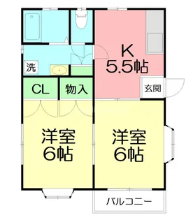 カーサ西【2階】の間取り
