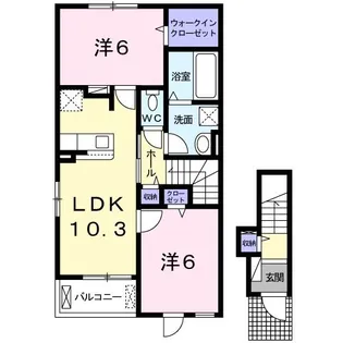 ブルックIII【2階】の間取り