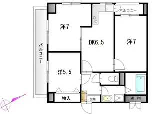 ブランシュ上荻【6階】の間取り