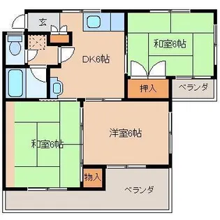 リバーサイドマンション【2階】の間取り