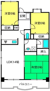 ラフィーネ大宮【5階】の間取り