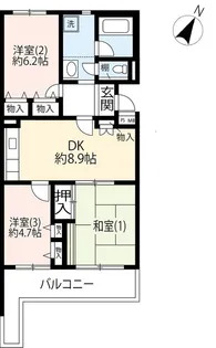 URシティハイツ日野旭が丘【4階】の間取り