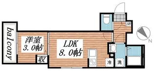 カーサリッツ八千代台【2階】の間取り