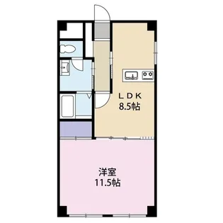 ラーバン・ライブ・レジデンス【1階】の間取り