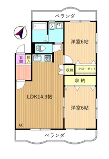 ヴェルテックス藤【2階】の間取り