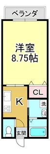 コーポ華樹【1階】の間取り