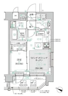 ヴァースクレイシア三鷹【5階】の間取り