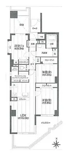 キャッスルマンション小岩【11階】の間取り