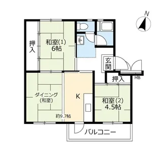URこま川【2階】の間取り
