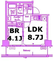 パークアクシス横濱大通り公園【6階】の間取り