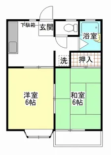 コスモハイツ【1階】の間取り