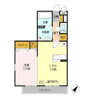 バニュルスIV【3階】の間取り