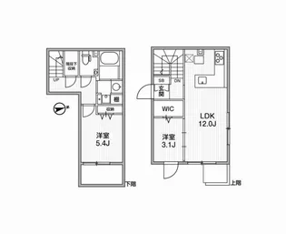 GranDuo柿の木坂2【2階】の間取り