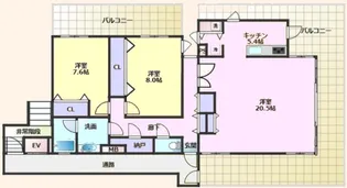 イーストバリュー 弦巻【5階】の間取り