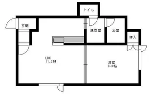 サフラン【1階】の間取り