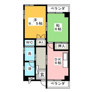 フラッツ金山【2階】の間取り