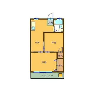 ベルメゾン石井【1階】の間取り