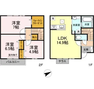 セゾンドオリオンの間取り