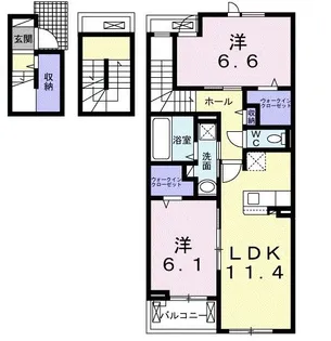 ステラ2-MY【3階】の間取り