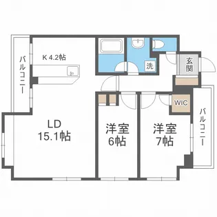 レジディア北2条イースト【11階】の間取り