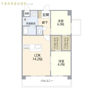 ベルクオーレ【8階】の間取り