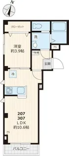 サカエレジデンス【3階】の間取り