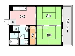 騎射場温泉ビル【4階】の間取り
