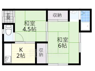 西川コーポ1【1階】の間取り