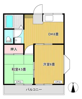 ルナハイム林間【2階】の間取り