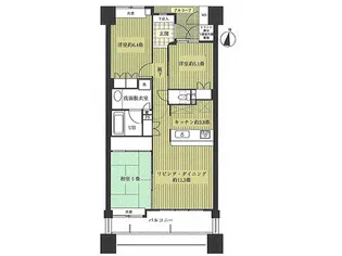 サーパス若里【2階】の間取り