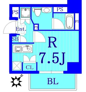 シーフォルム関内【8階】の間取り